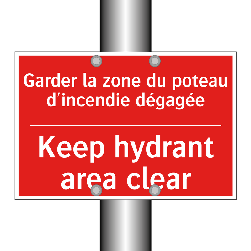 Garder la zone du poteau d'incendie /.../ - Keep hydrant area clear
