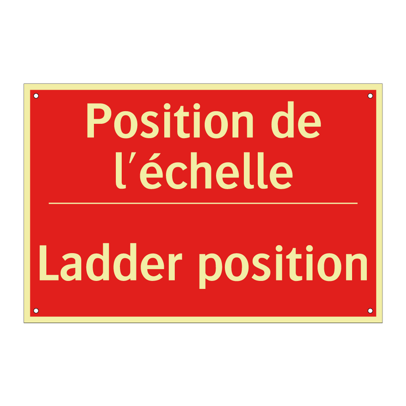 Position de l'échelle - Ladder position