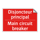 Disjoncteur principal - Main circuit breaker