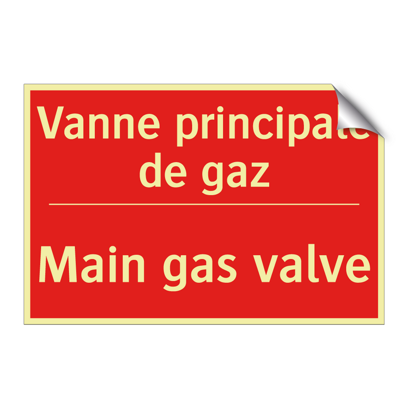 Vanne principale de gaz - Main gas valve