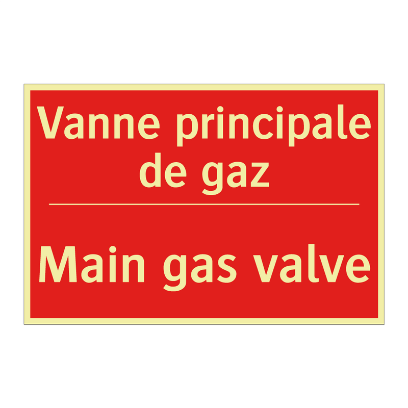 Vanne principale de gaz - Main gas valve