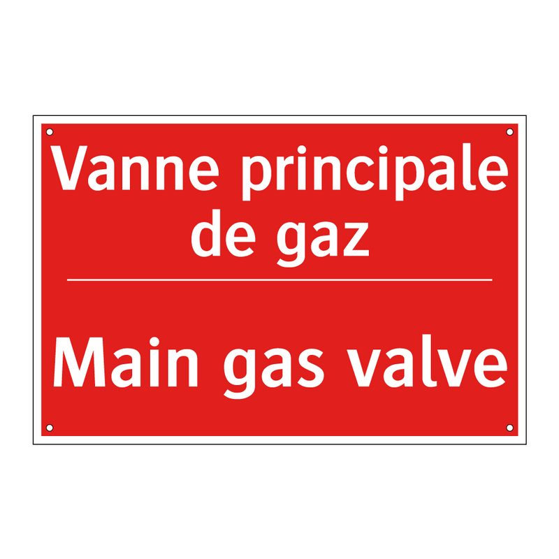 Vanne principale de gaz - Main gas valve