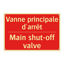 Vanne principale d'arrêt - Main shut-off valve