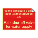 Vanne principale d'arrêt pour /.../ - Main shut-off valve for water /.../