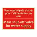 Vanne principale d'arrêt pour /.../ - Main shut-off valve for water /.../