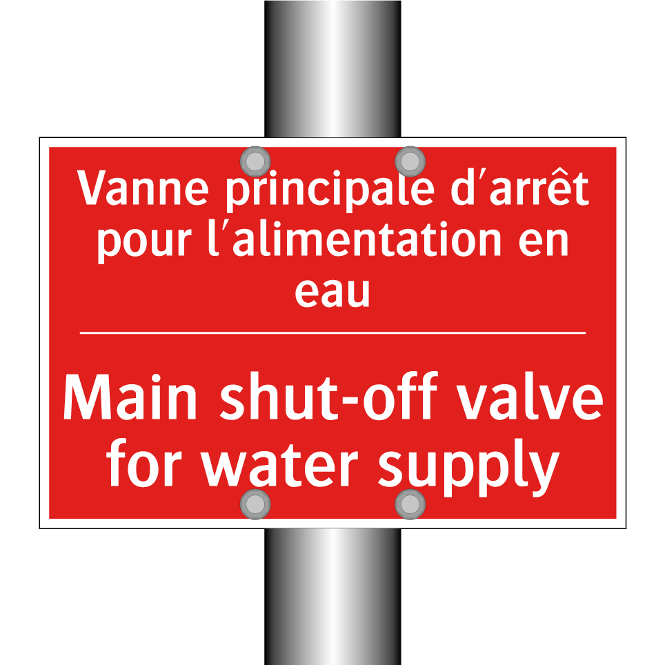 Vanne principale d'arrêt pour /.../ - Main shut-off valve for water /.../