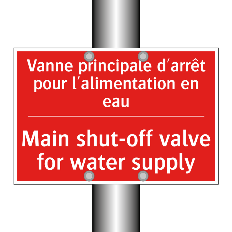 Vanne principale d'arrêt pour /.../ - Main shut-off valve for water /.../