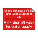 Vanne principale d'arrêt pour /.../ - Main shut-off valve for water /.../