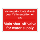 Vanne principale d'arrêt pour /.../ - Main shut-off valve for water /.../