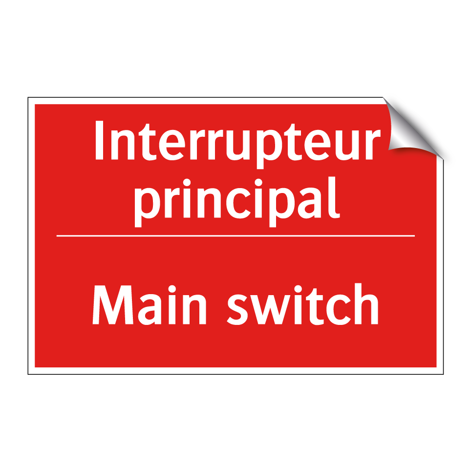 Interrupteur principal - Main switch