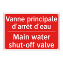 Vanne principale d'arrêt d'eau - Main water shut-off valve
