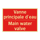 Vanne principale d'eau - Main water valve