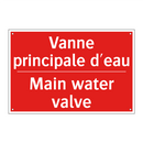 Vanne principale d'eau - Main water valve