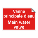 Vanne principale d'eau - Main water valve