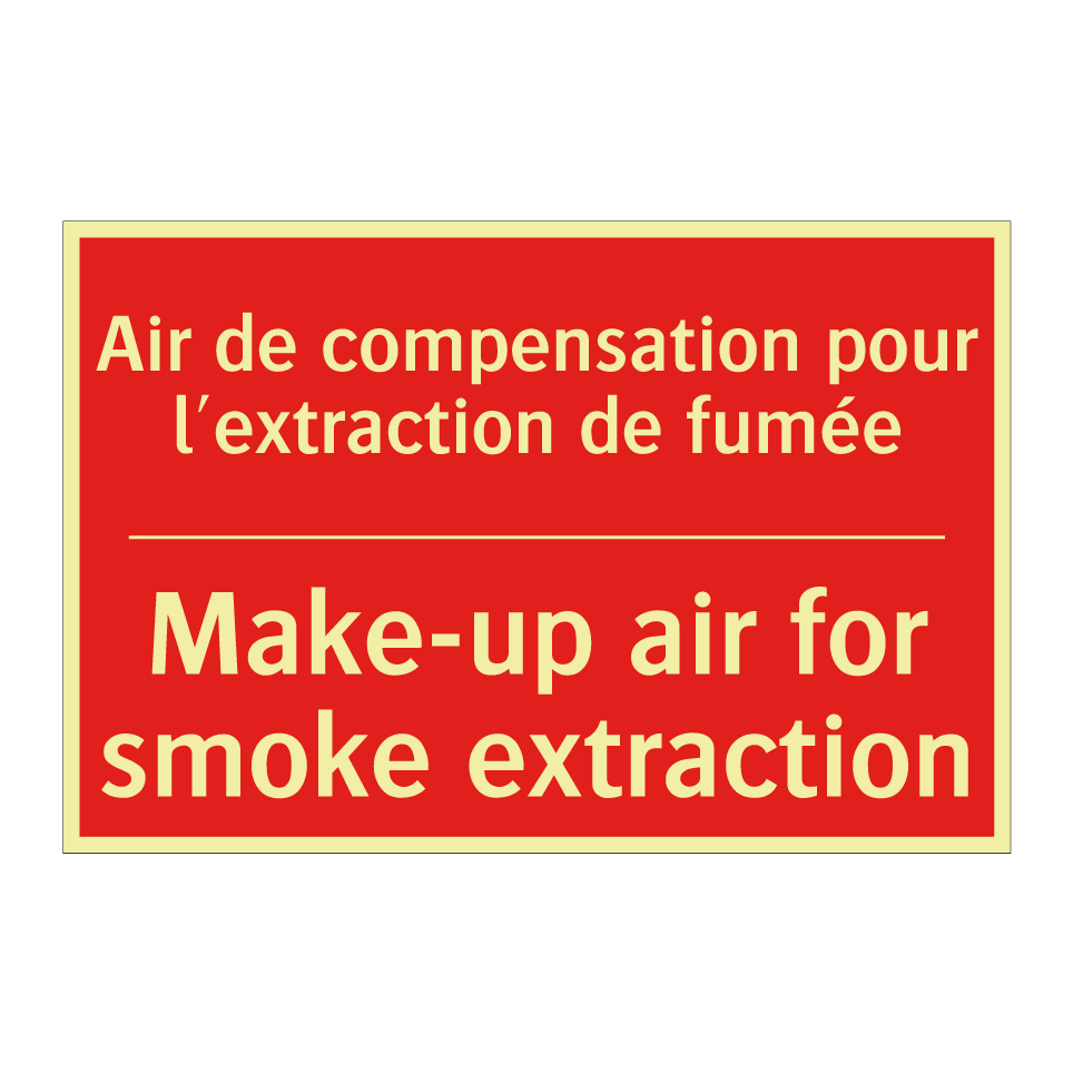 Air de compensation pour l'extraction /.../ - Make-up air for smoke extraction /.../