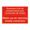 Ouverture d'air de compensation /.../ - Make-up air opening smoke extraction /.../