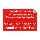 Ouverture d'air de compensation /.../ - Make-up air opening smoke extraction /.../