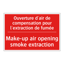 Ouverture d'air de compensation /.../ - Make-up air opening smoke extraction /.../