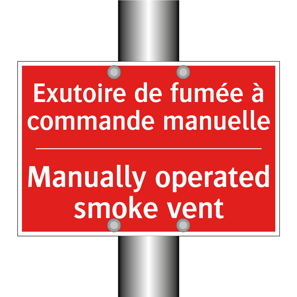 Exutoire de fumée à commande manuelle /.../ - Manually operated smoke vent