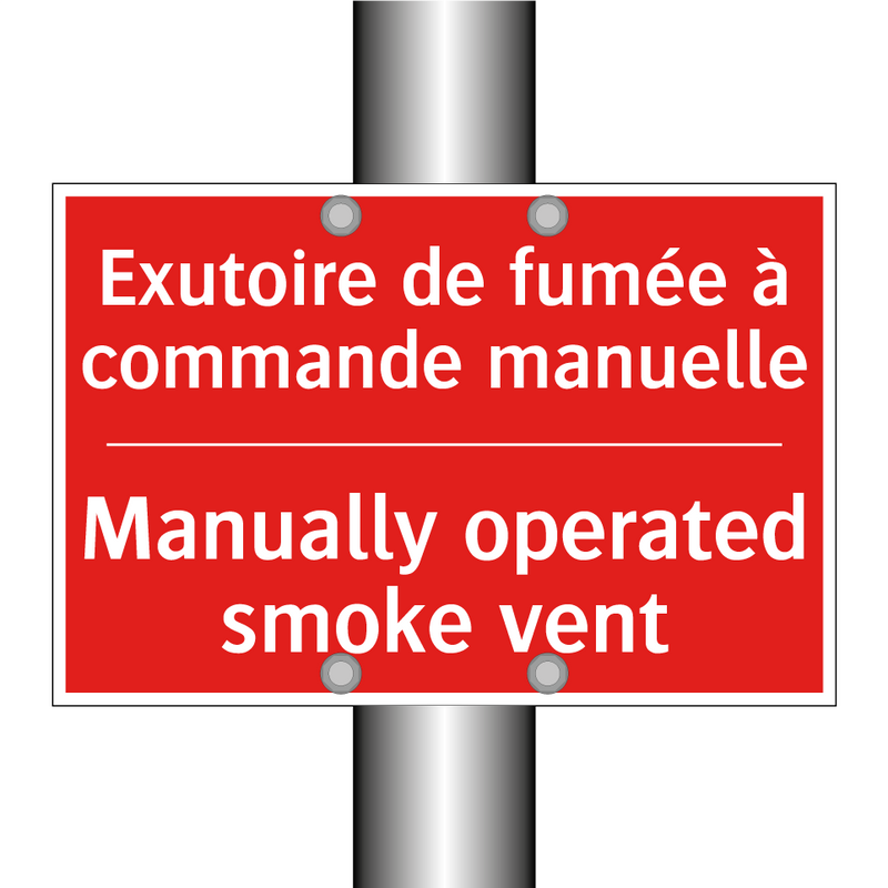 Exutoire de fumée à commande manuelle /.../ - Manually operated smoke vent