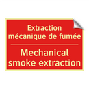 Extraction mécanique de fumée - Mechanical smoke extraction