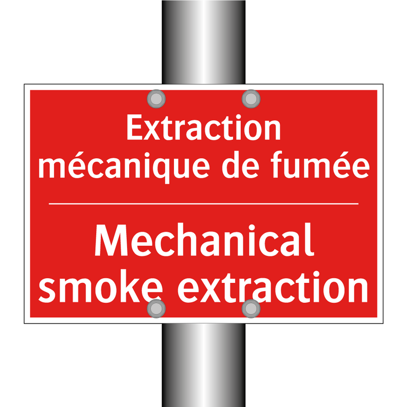 Extraction mécanique de fumée - Mechanical smoke extraction