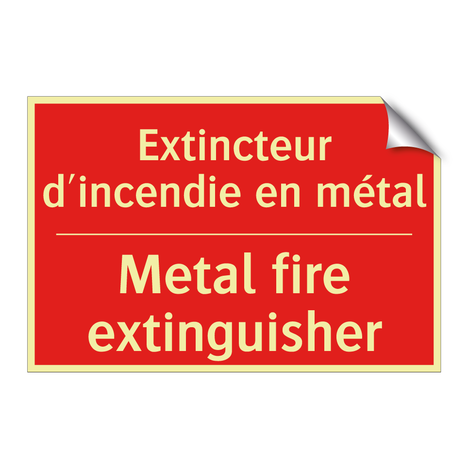 Extincteur d'incendie en métal - Metal fire extinguisher