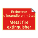 Extincteur d'incendie en métal - Metal fire extinguisher