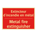 Extincteur d'incendie en métal - Metal fire extinguisher