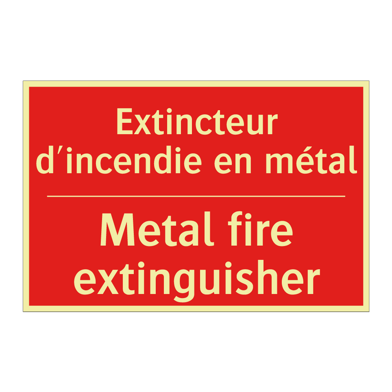 Extincteur d'incendie en métal - Metal fire extinguisher