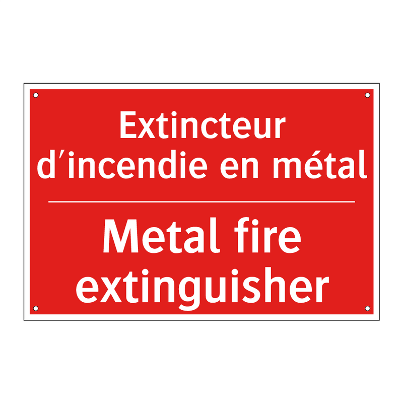 Extincteur d'incendie en métal - Metal fire extinguisher