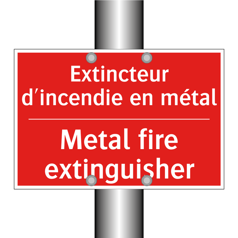 Extincteur d'incendie en métal - Metal fire extinguisher