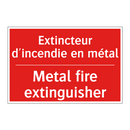 Extincteur d'incendie en métal - Metal fire extinguisher