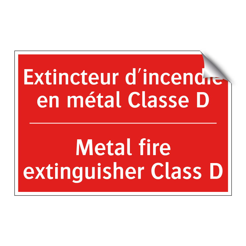 Extincteur d'incendie en métal /.../ - Metal fire extinguisher Class /.../
