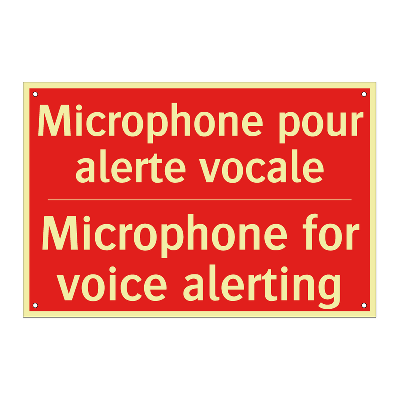 Microphone pour alerte vocale - Microphone for voice alerting