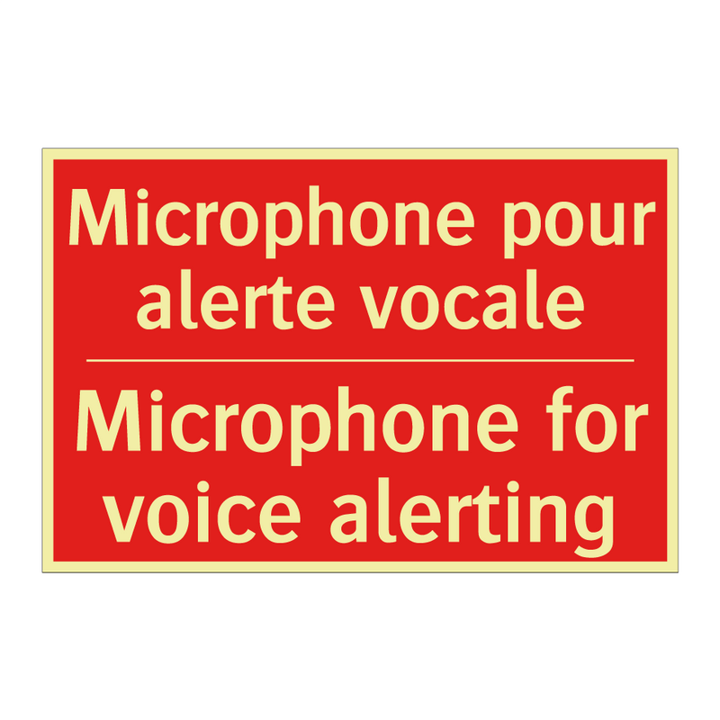 Microphone pour alerte vocale - Microphone for voice alerting