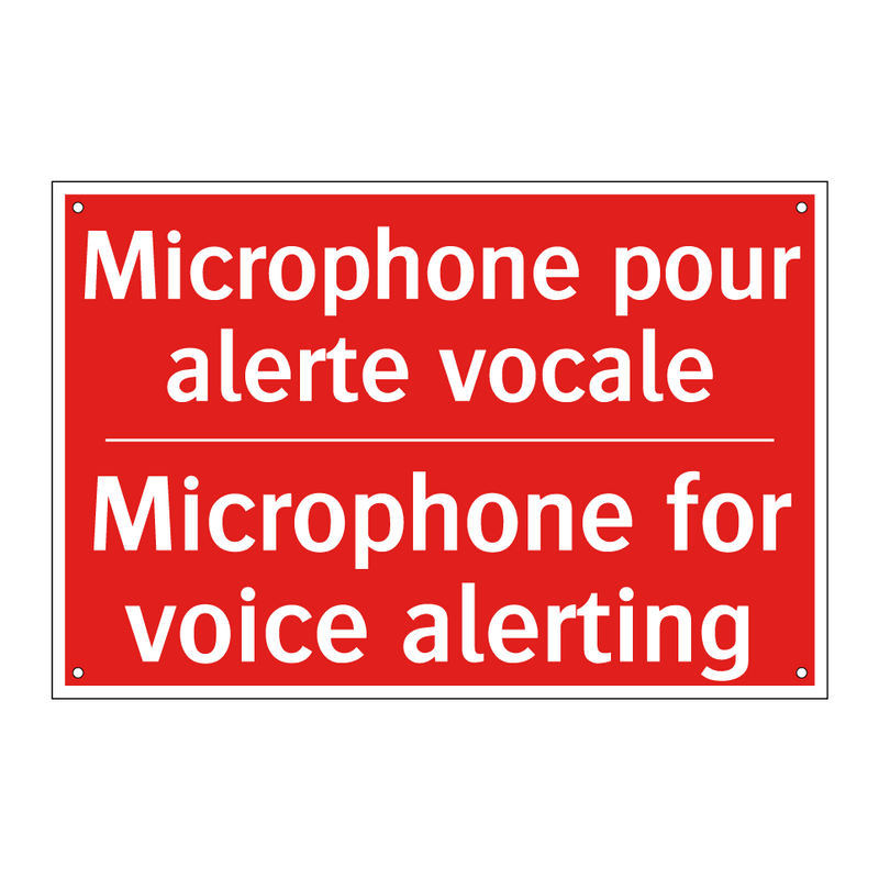 Microphone pour alerte vocale - Microphone for voice alerting