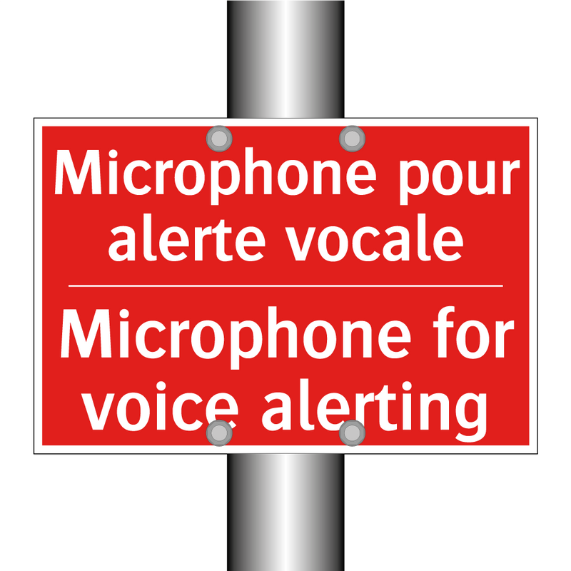 Microphone pour alerte vocale - Microphone for voice alerting