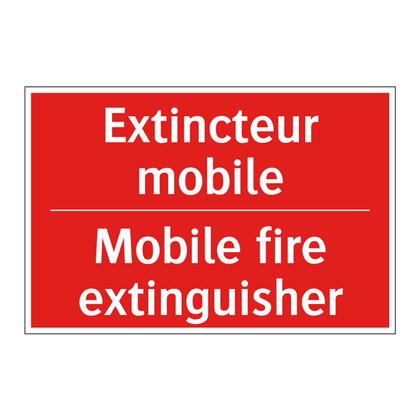 Extincteur mobile - Mobile fire extinguisher