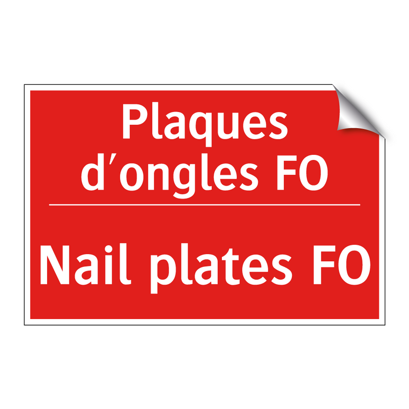 Plaques d'ongles FO - Nail plates FO
