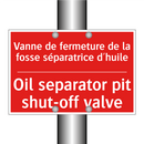 Vanne de fermeture de la fosse /.../ - Oil separator pit shut-off valve /.../
