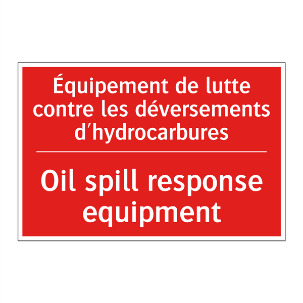 Équipement de lutte contre les /.../ - Oil spill response equipment