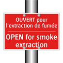 OUVERT pour l'extraction de fumée /.../ - OPEN for smoke extraction