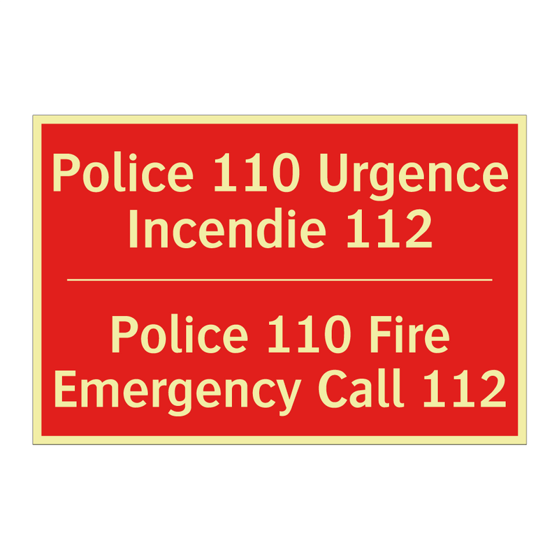 Police 110 Urgence Incendie 112 /.../ - Police 110 Fire Emergency Call /.../