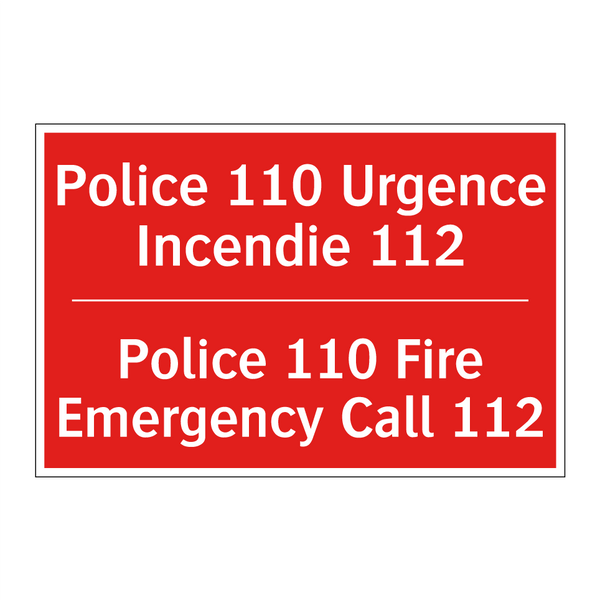 Police 110 Urgence Incendie 112 /.../ - Police 110 Fire Emergency Call /.../