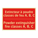 Extincteur à poudre classes de /.../ - Powder extinguisher fire classes /.../