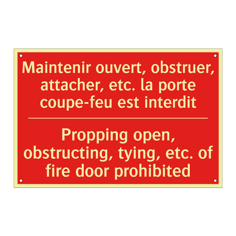 Maintenir ouvert, obstruer, attacher, /.../ - Propping open, obstructing, tying, /.../