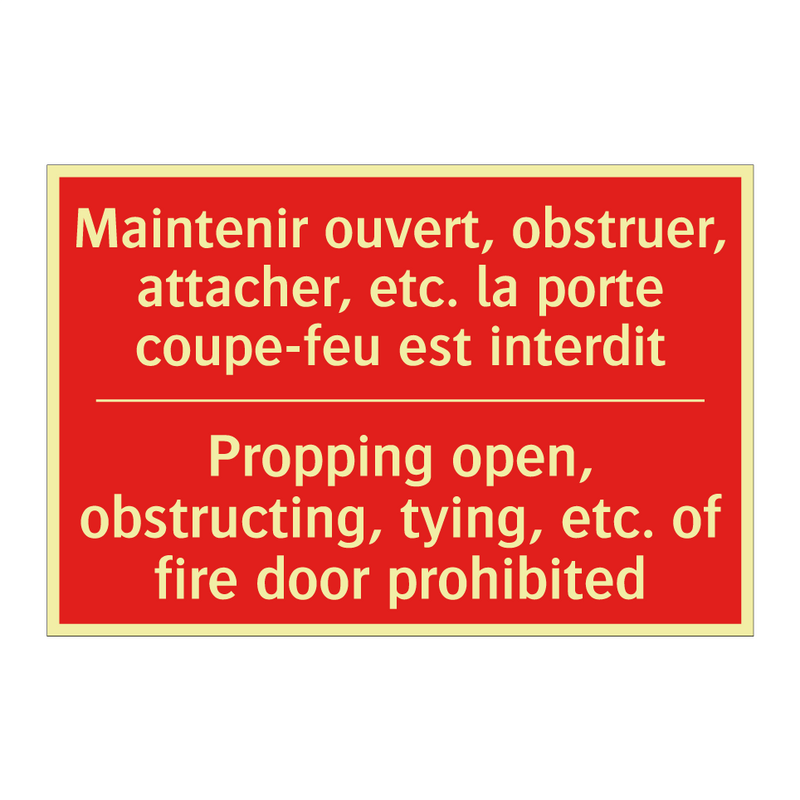Maintenir ouvert, obstruer, attacher, /.../ - Propping open, obstructing, tying, /.../