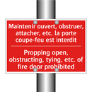 Maintenir ouvert, obstruer, attacher, /.../ - Propping open, obstructing, tying, /.../
