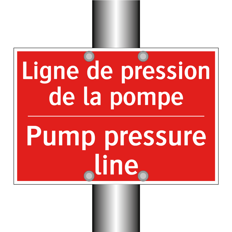Ligne de pression de la pompe - Pump pressure line